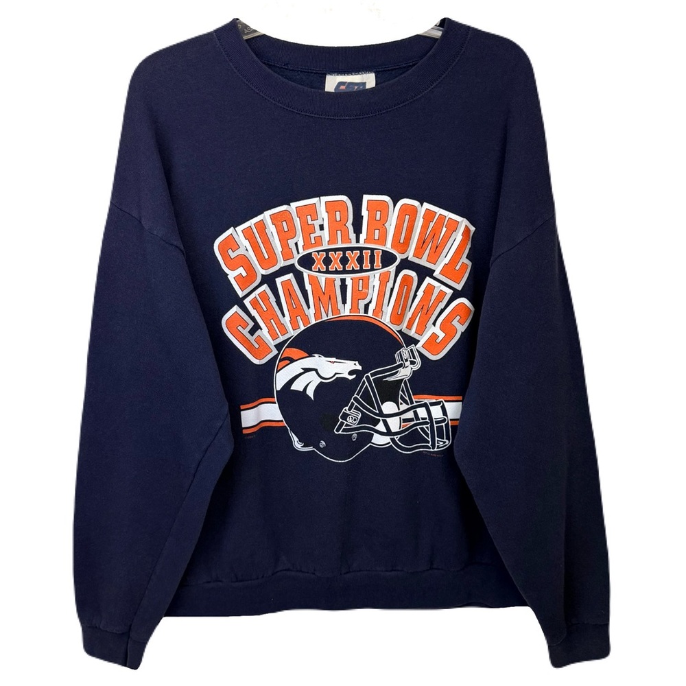 Rare Vintage 90s CSA Denver Broncos Superbowl XXXII NFL Sweatshirt